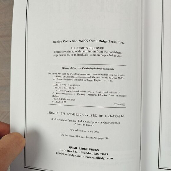 Deep South Cookbook Louisiana Mississippi Alabama Recipes Vintage Local Ethnic - Picture 5 of 8